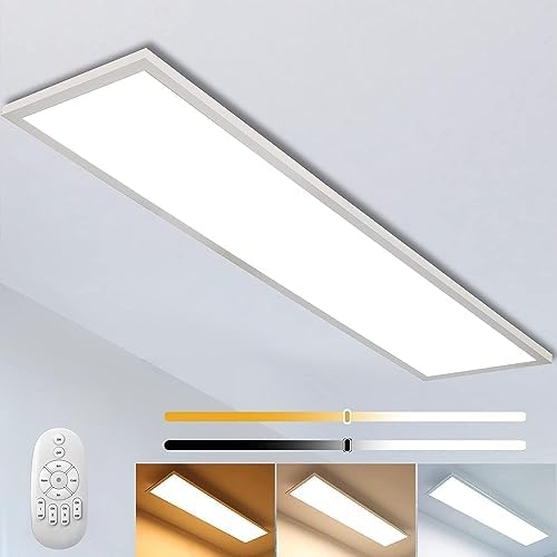 Dimmable LED Ceiling Light Panel | 120x30cm 40W Remote Control