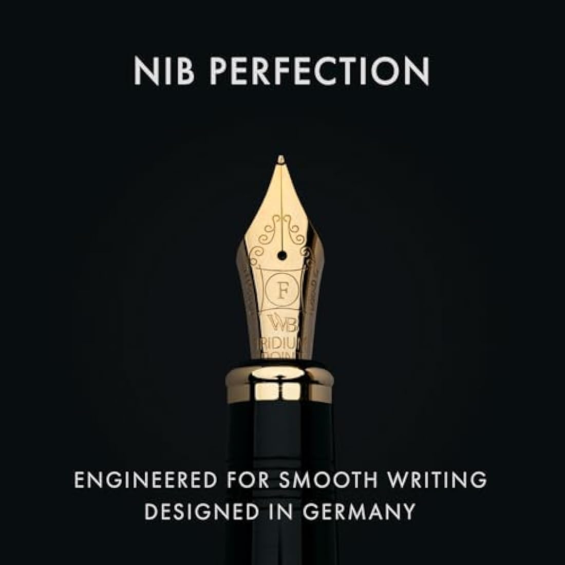 Wordsworth & Black Primori Fountain Pen Set - Fine Nib Gunmetal Gold