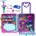 Polly Pocket Pollyville Resort Roll Away Playset with 4 Dolls & 30 Pieces