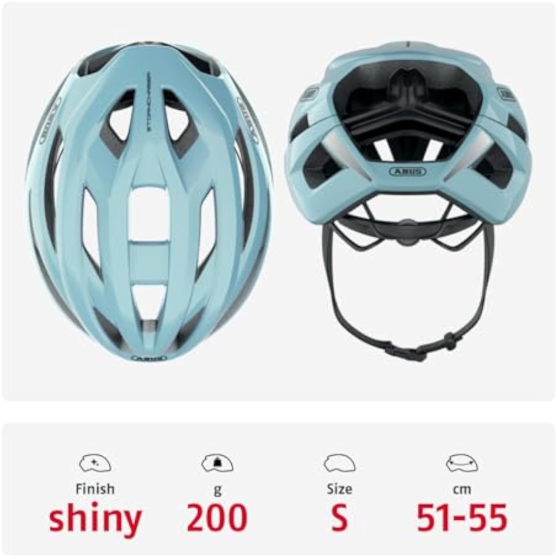 ABUS StormChaser Road Bike Helmet – Lightweight Vented Cycling Helmet