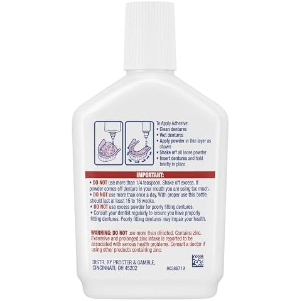 Fixodent Extra Hold Denture Adhesive Powder - 2.7 Oz (Pack of 4)