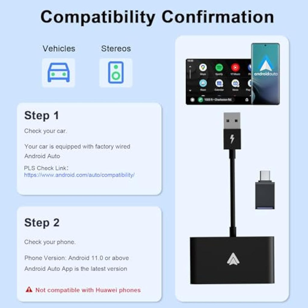 UWECAN Wireless Android Auto Adapter – Plug and Play Dongle for Cars