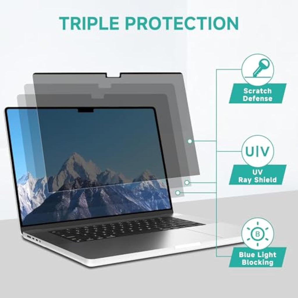 ZOEGAA Magnetic Privacy Screen for MacBook Pro 14 (2021-2024) | Anti-Blue