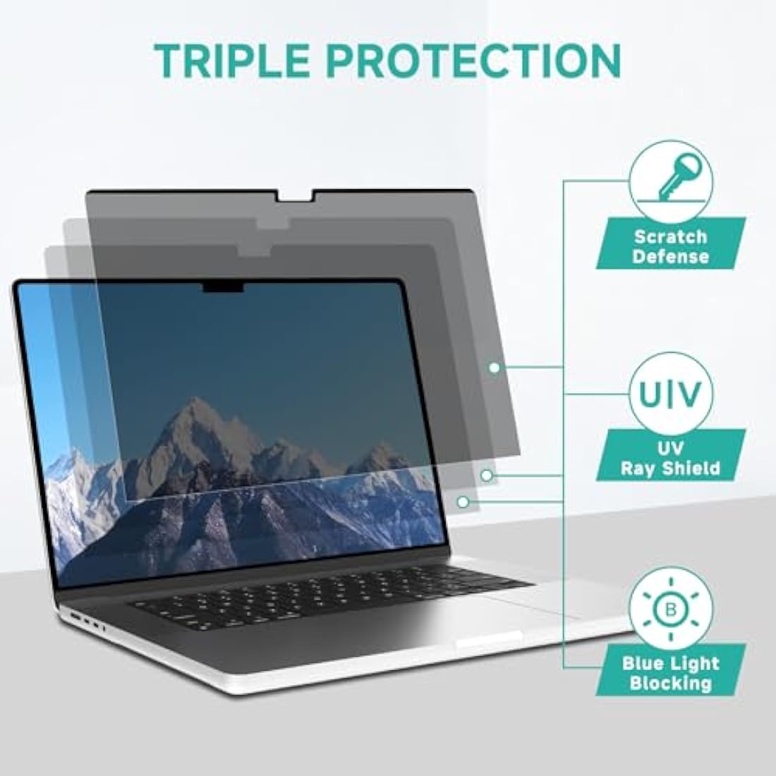 ZOEGAA Magnetic Privacy Screen for MacBook Pro 14 (2021-2024) | Anti-Blue