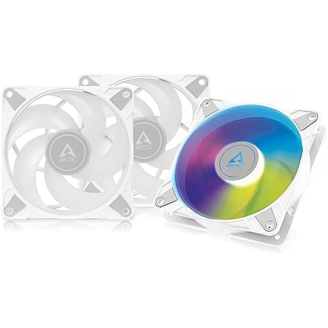 ARCTIC P12 PWM PST A-RGB 120mm Case Fan (3 Pack) – White