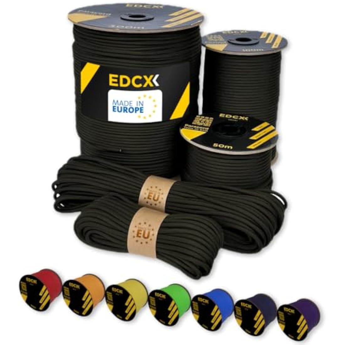 EDCX 550 Paracord Type III – 4mm 100% Nylon Rope for DIY and Camping
