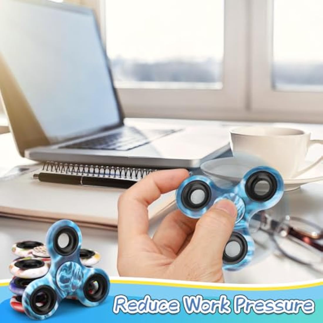 Metal Fidget Spinner Toy Set – 12 Pack Bulk for Stress Relief