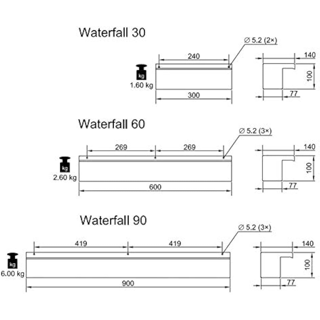 Oase Waterfall 30 – 30cm Stainless Steel Pond and Pool Water Feature