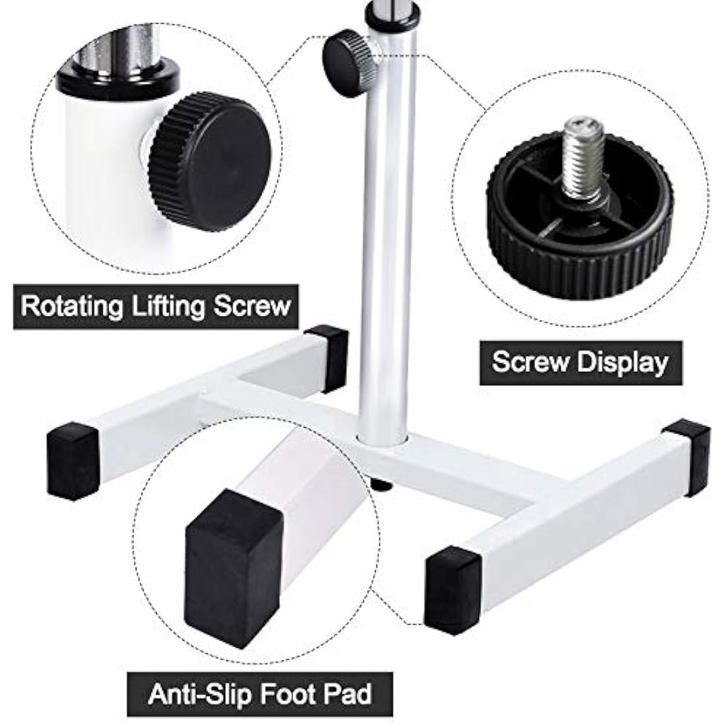Kalolary Adjustable Pedicure Footrest - Black PU Leather Salon Stool