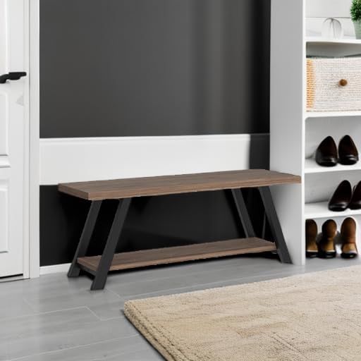 LVB Shoe Storage Bench Entryway Benches for Hallway 120cm Rustic Oak - image 5