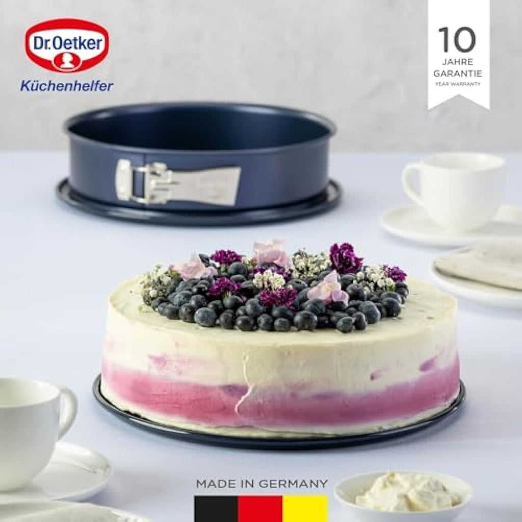 Dr. Oetker 28cm Springform Cake Tin – Enamel Non-Stick Baking Pan