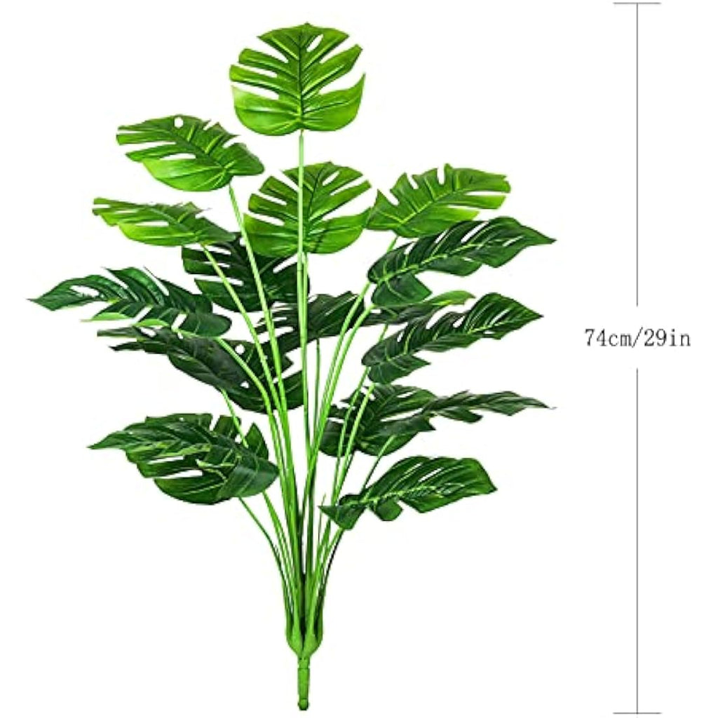 29" Artificial Monstera Leaves – Faux Tropical Palm Fronds