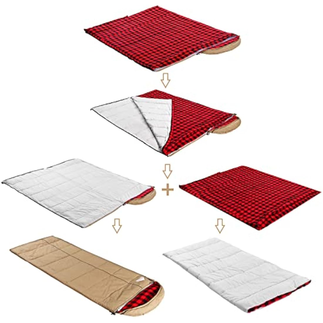 MCOTA 0 Degree Canvas Sleeping Bag – Oversized Flannel Lined Winter Gear