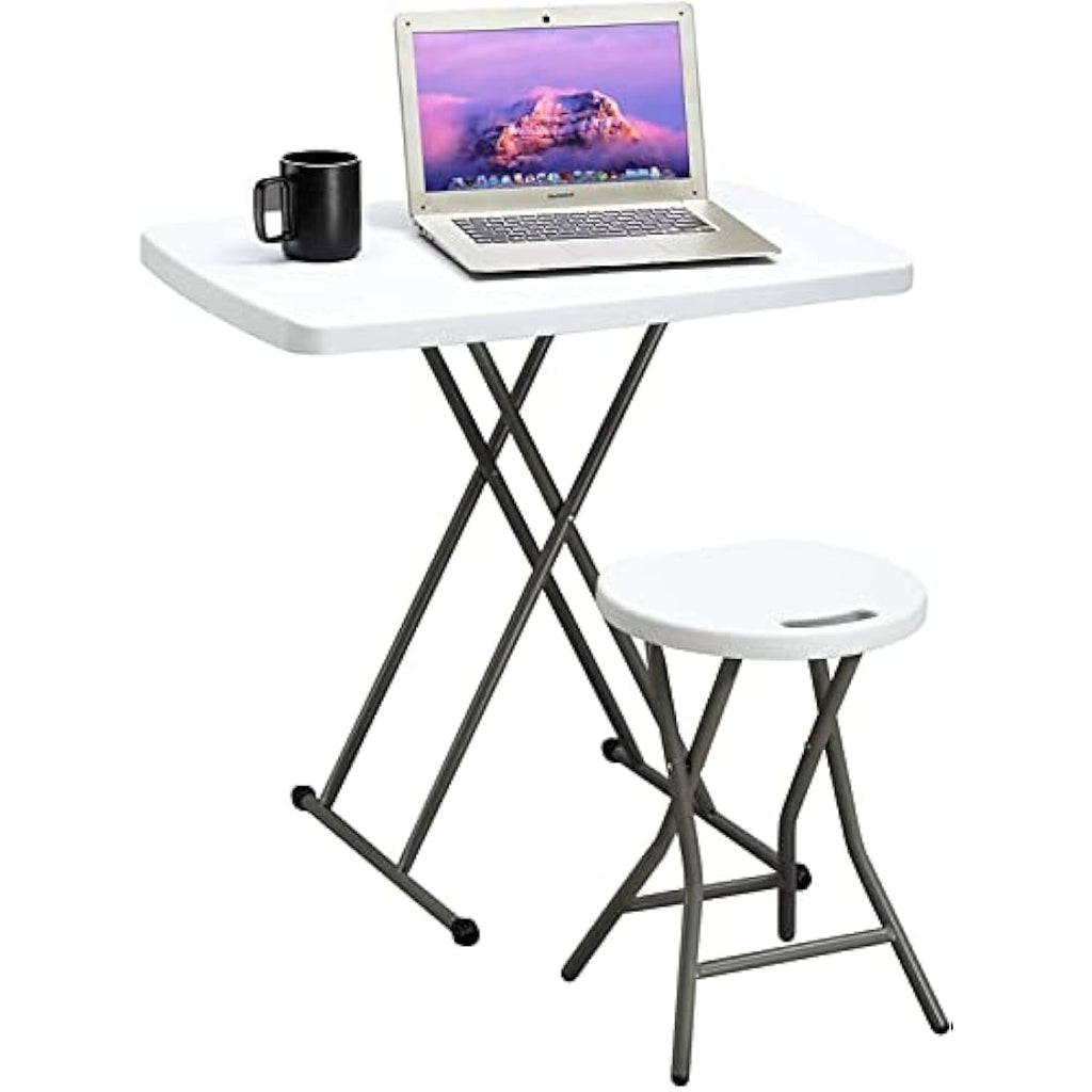 HollyHOME 2.5FT Folding Table | Height Adjustable Portable Picnic Table