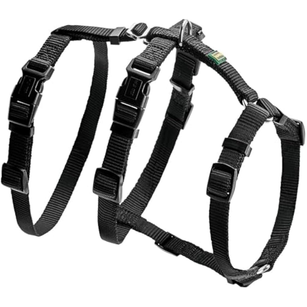 HUNTER Escape-Proof Dog Harness Vario Rapid – Black Nylon, Large
