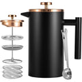 Wrobic French Press Coffee Maker – 34oz Insulated Stainless Steel Brewer