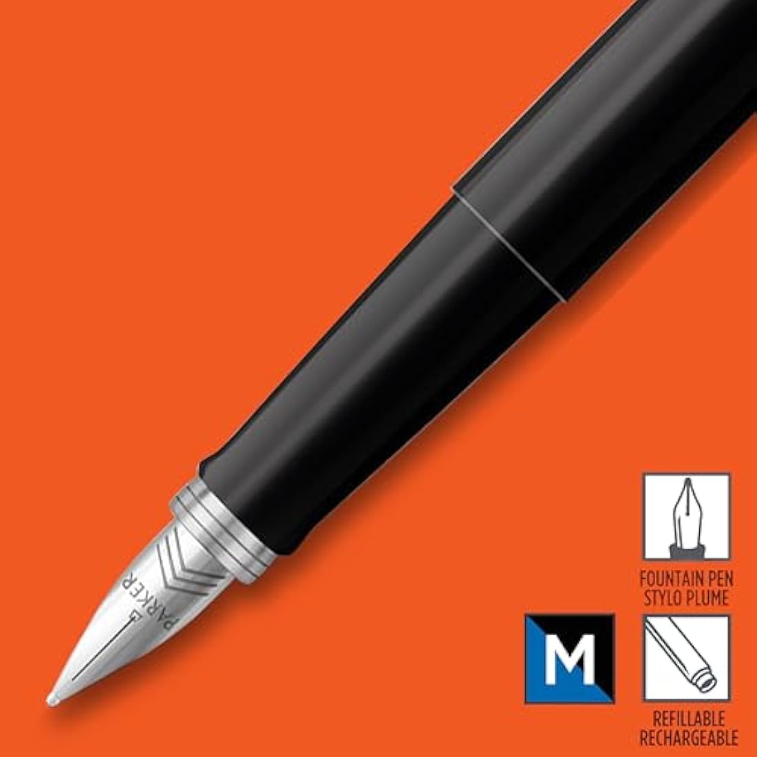 Parker Jotter Originals Fountain Pen - Classic Black - Medium Nib