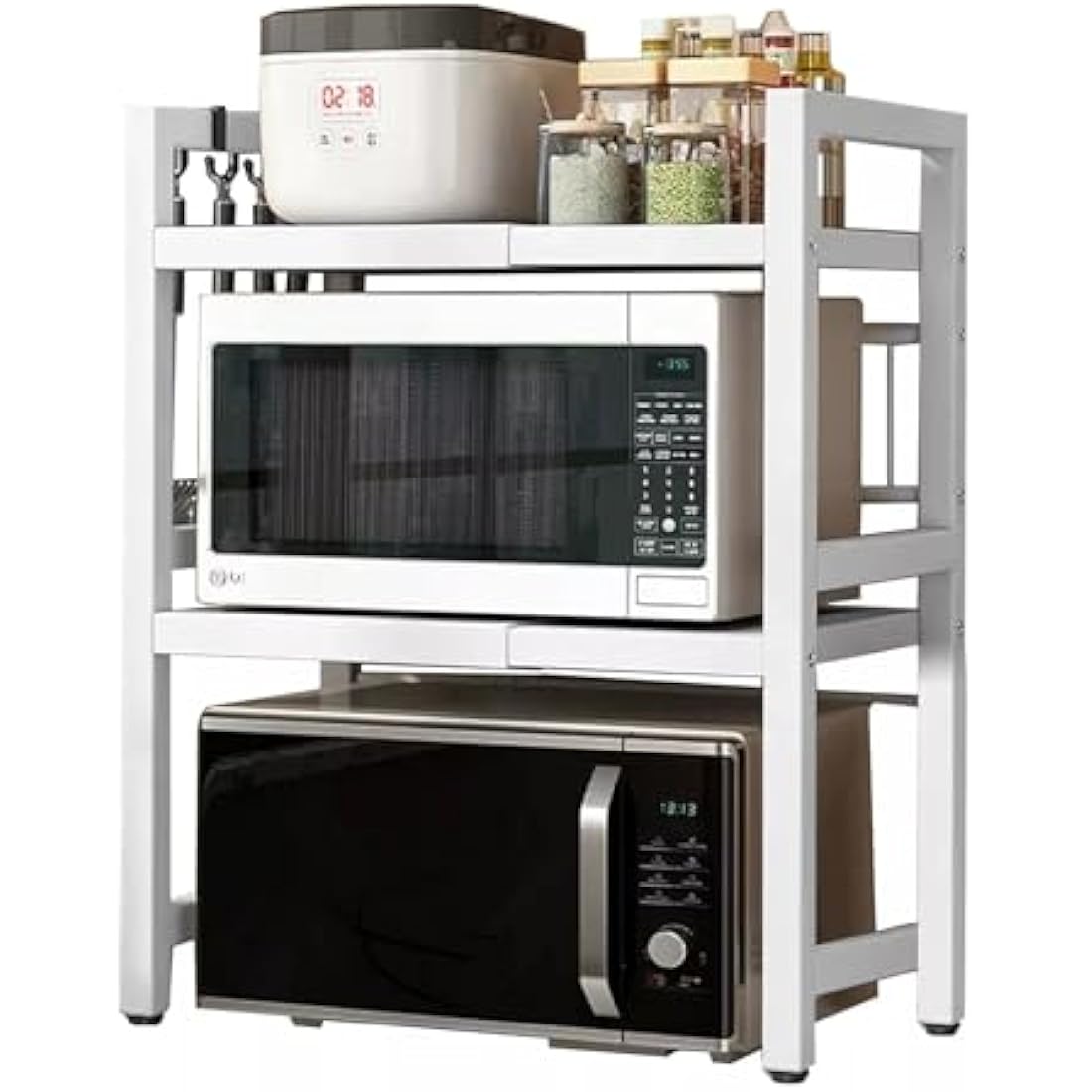 Multibao Expandable 3-Tier Microwave Rack | Adjustable Kitchen Shelf