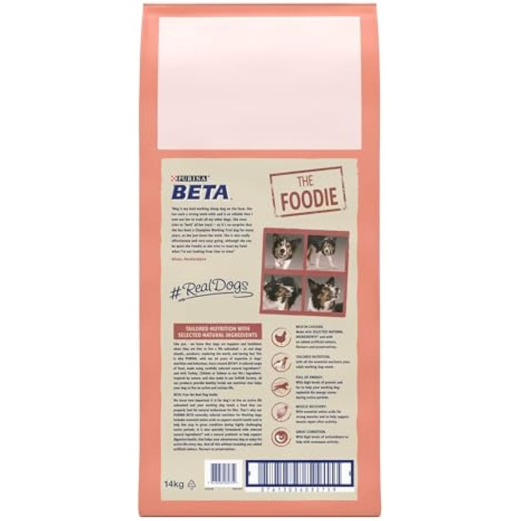 Beta Working Dog Chicken Dry Dog Food - Natural Ingredients - 14kg