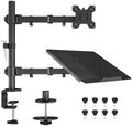 BONTEC Monitor Arm & Laptop Tray | Height Adjustable VESA Desk Mount
