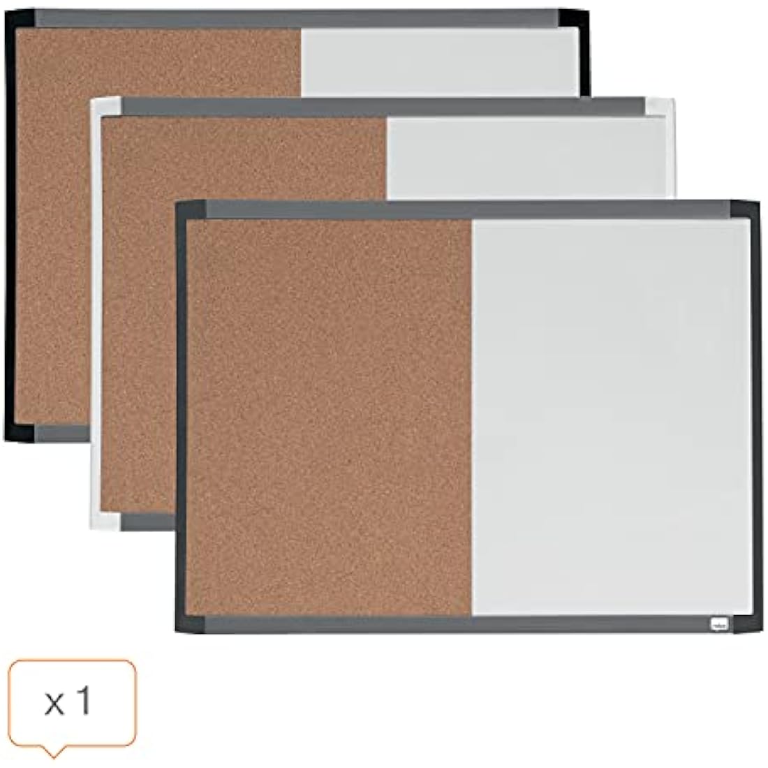 Rexel Magnetic Whiteboard & Cork Notice Board | Wall Mountable | 585x430mm