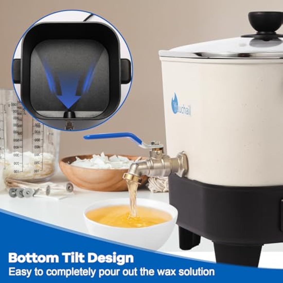 Yuuchail 6.5L Wax Melter for Candle Making | Digital Non-Stick Pot