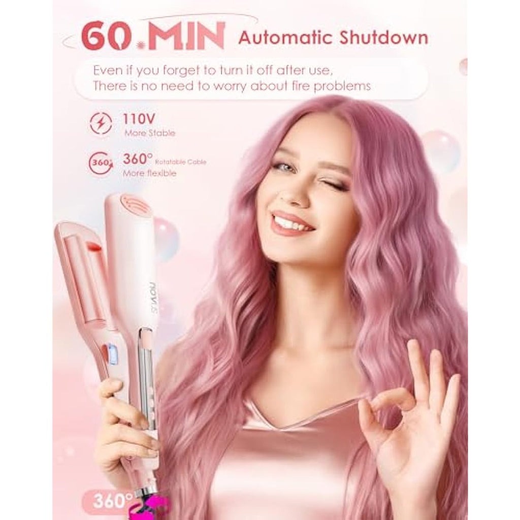 NOVUS 2 Barrel Hair Waver – 28mm Ionic Ceramic Wave Curling Iron