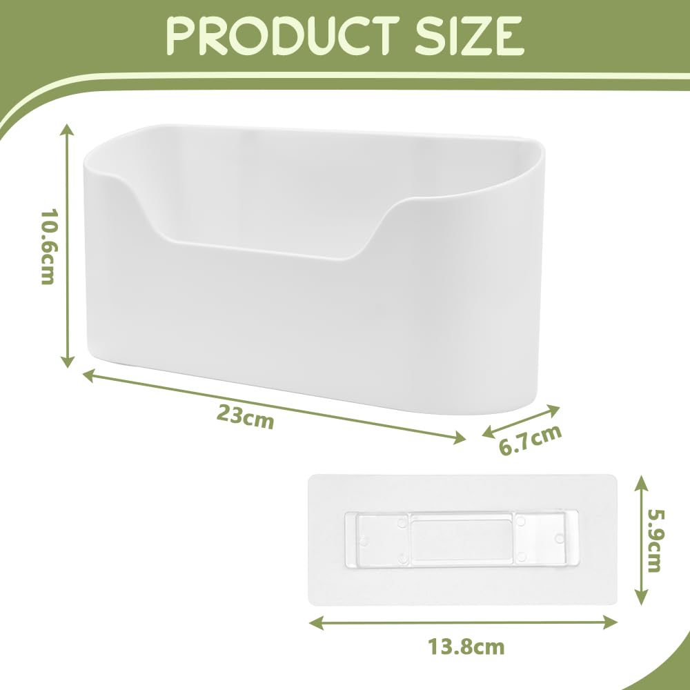 KARBAG 2 Pieces Kitchen Cabinet Door Storage Box, Self-Adhesive Wall Mounted Storage Box Wrap Organizer Container Storage Organizer Space Saving for - image 3