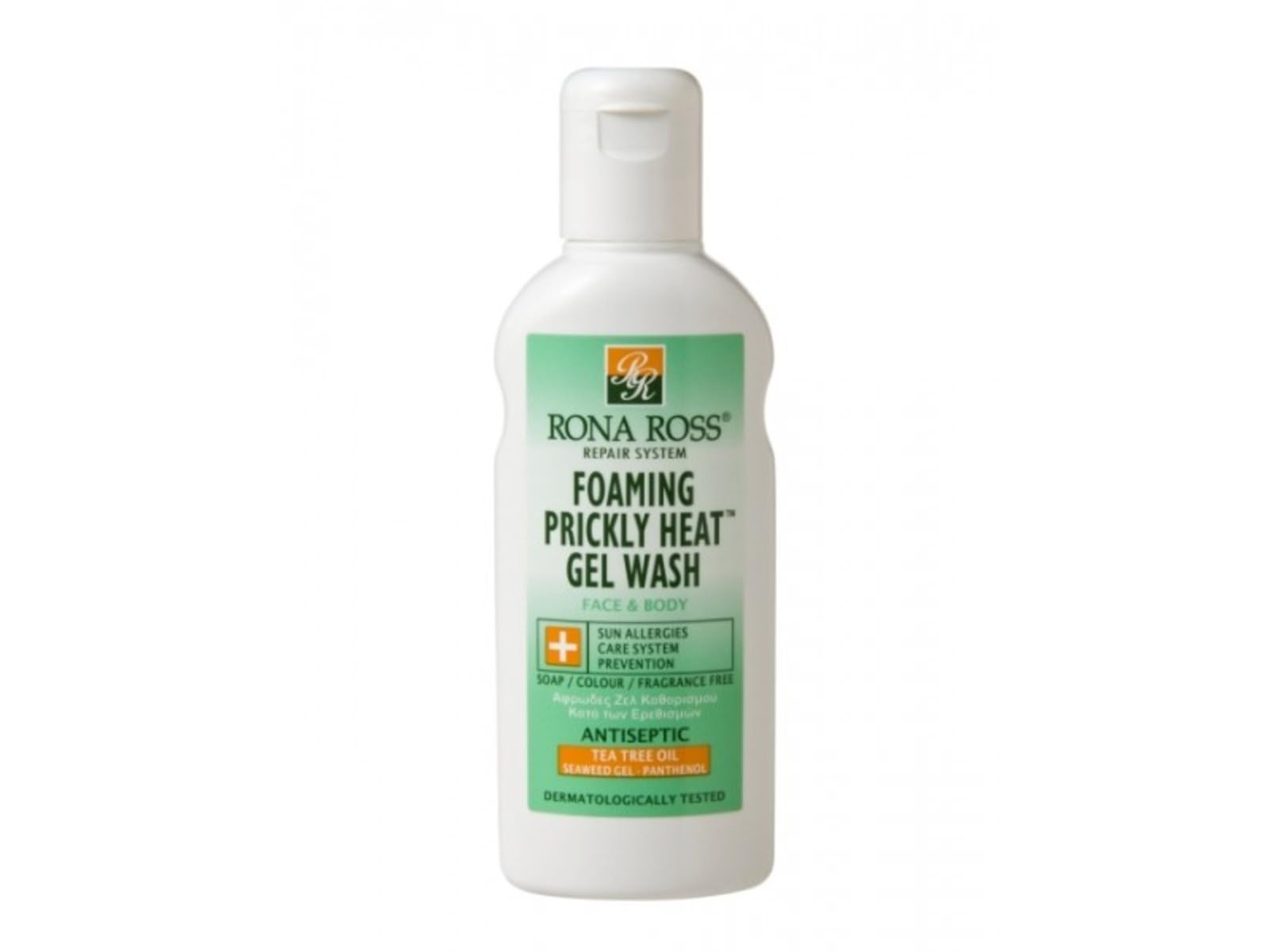 Rona Ross Prickly Heat Gel Wash – Antiseptic Tea Tree Cleanser