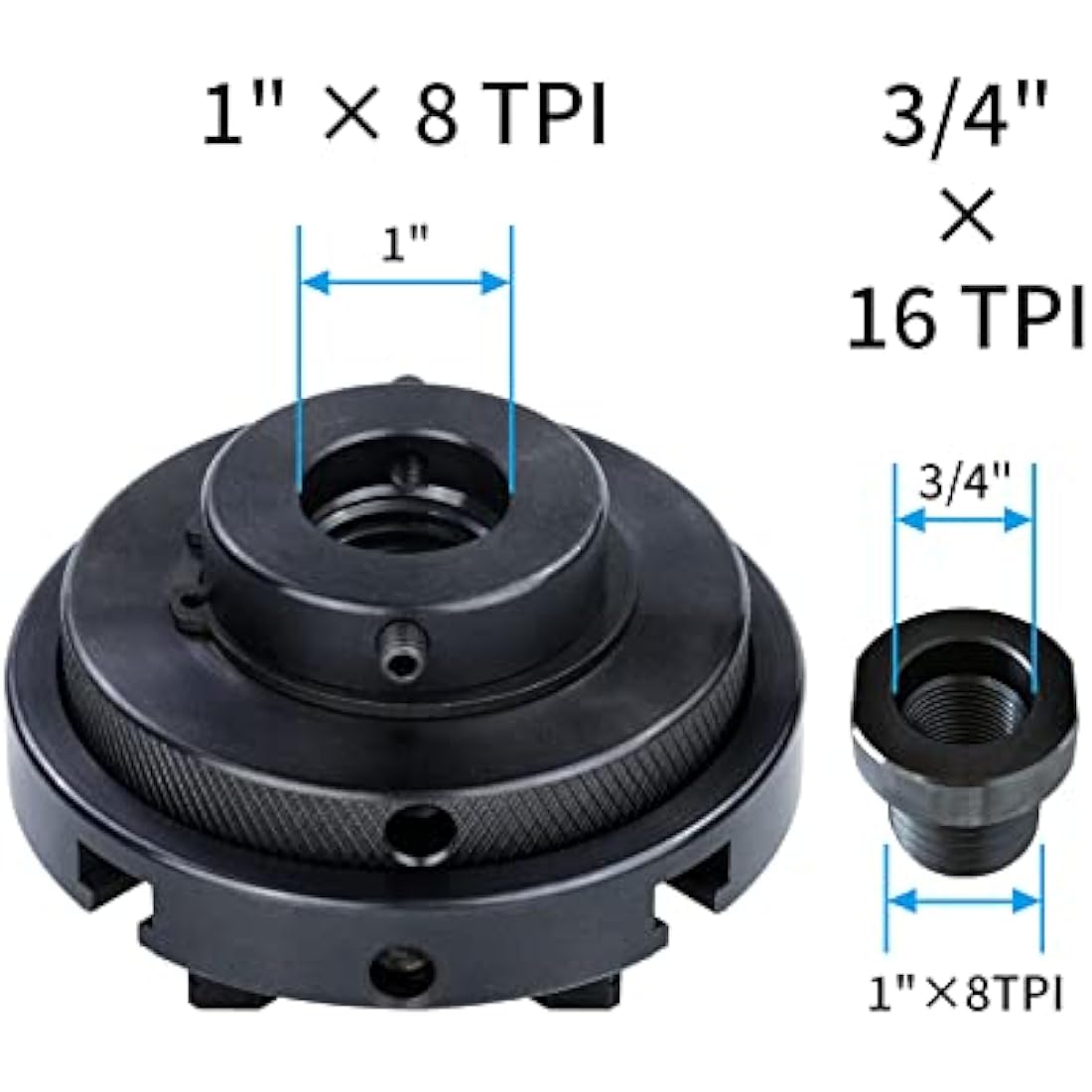 DEEFIINE 4 Inch Wood Lathe Chuck Set | Self Centering 4 Jaw Wood Turning