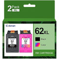Coloran 62XL Ink Cartridges for HP Envy & OfficeJet Printers, 2-Pack