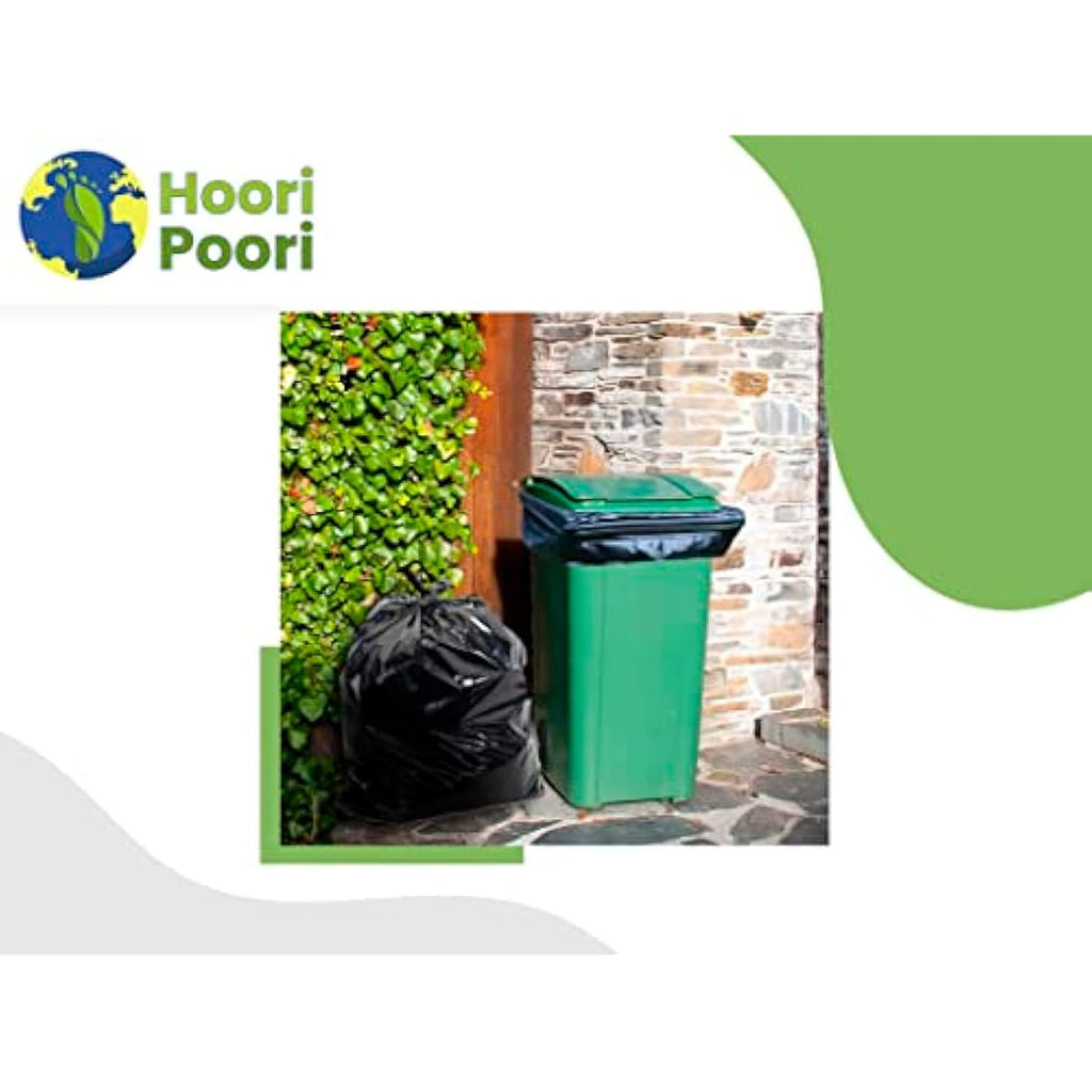 HooriPoori 20 Heavy Duty Wheelie Bin Liners | 240L Recycled Refuse Sacks