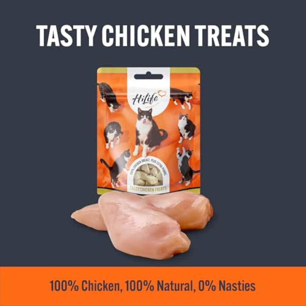 HiLife Freeze Dried Chicken Breast Cat Treats - Grain Free (12 x 10g)