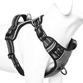 HEELE No Pull Dog Harness | Reflective Adjustable Padded Vest - Grey, XL