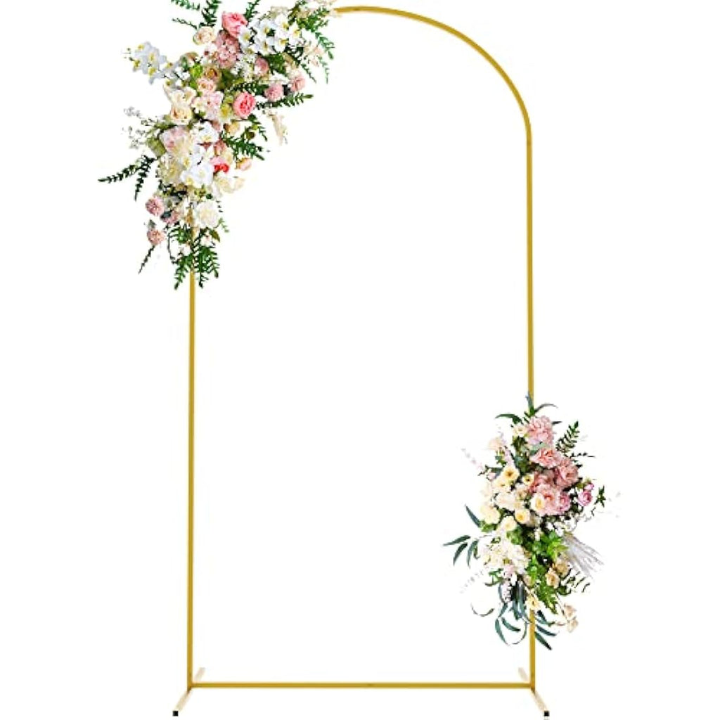 7.2ft Gold Metal Wedding Arch Backdrop Stand for Events