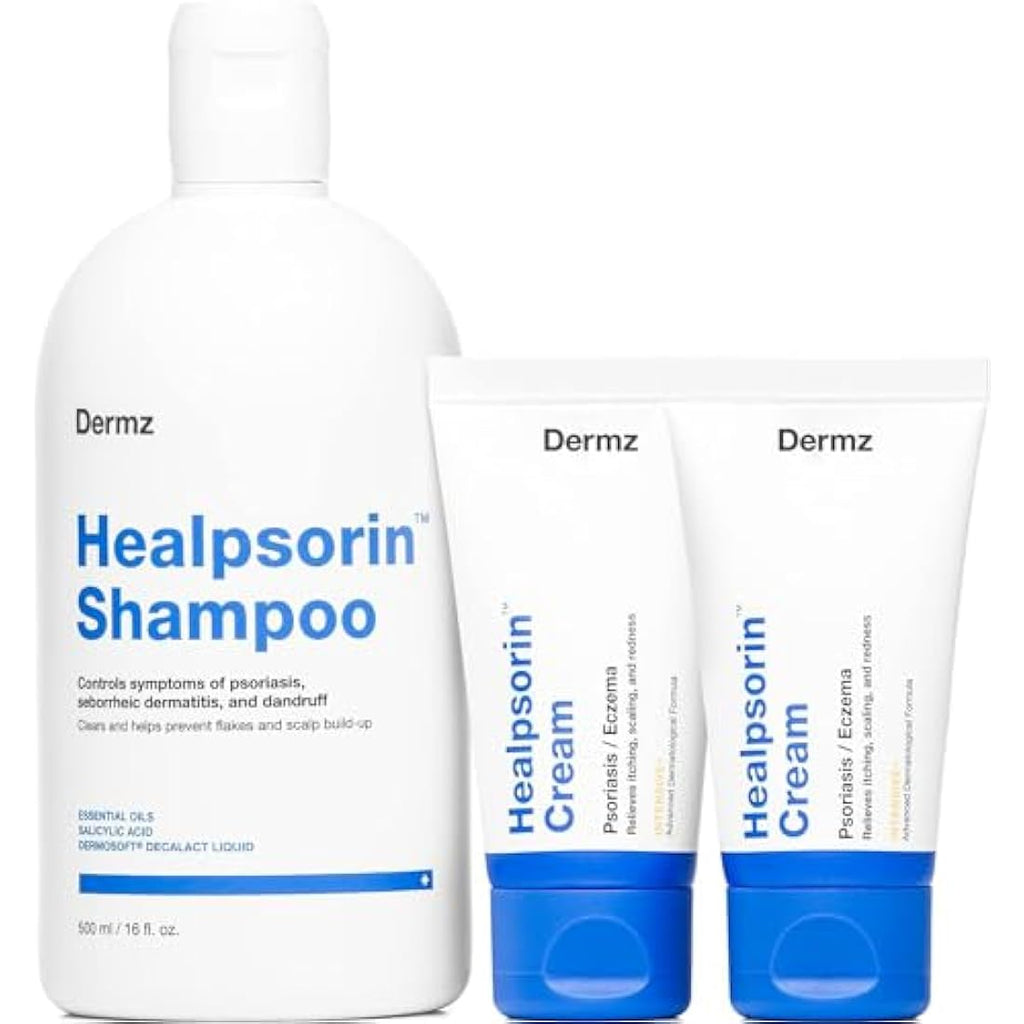 Healpsorin Psoriasis & Eczema Bundle – Medicated Shampoo and 2X Cream