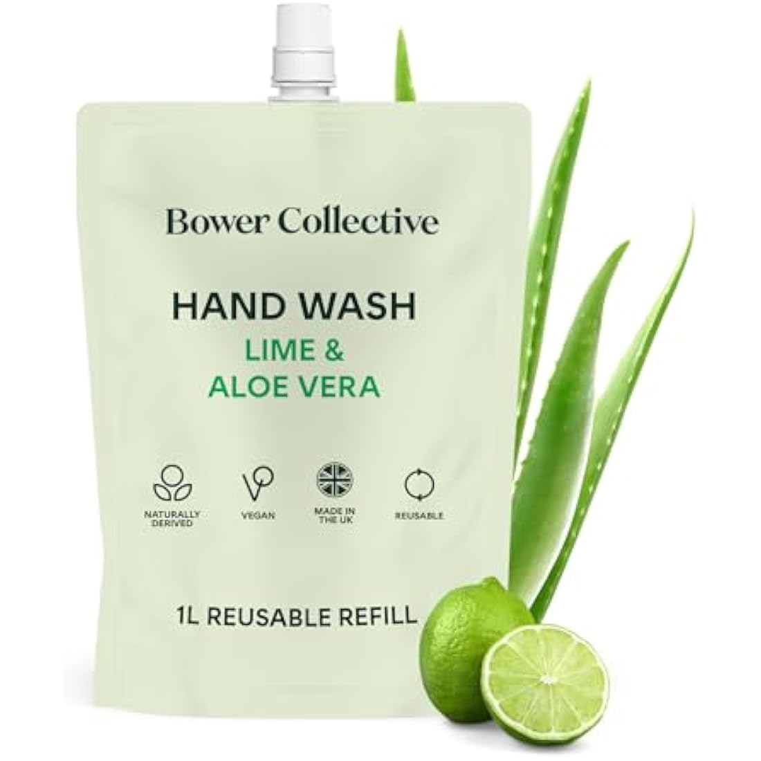 Bower Collective Lime & Aloe Vera Antibacterial Hand Soap Refill - 1L