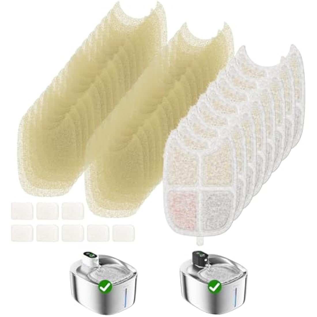 APETDOLA Cat Water Fountain Filters - 8 Pack Replacement for FS10PRO