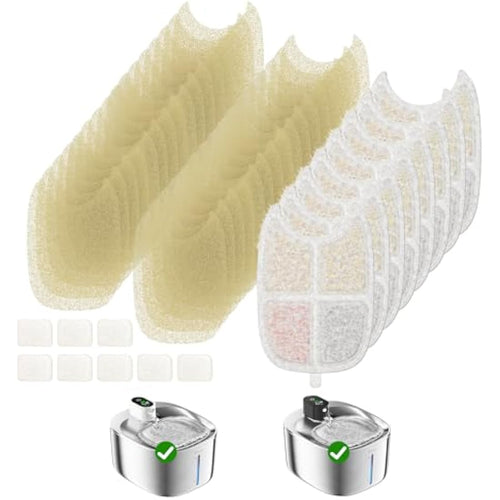 APETDOLA Cat Water Fountain Filters - 8 Pack Replacement for FS10PRO