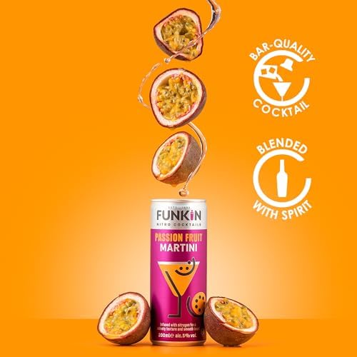 Funkin Nitro Passion Fruit Martini - Ready to Drink Cocktail, 12 x 200ml