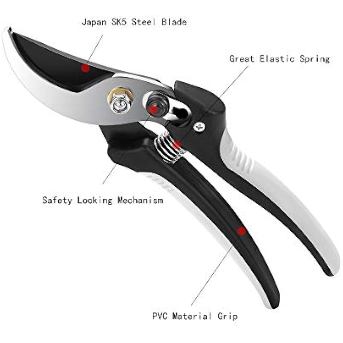 Jolof Store SK-5 Steel Pruning Shears – Professional Bypass Garden Clippers