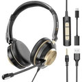 Wantek 3-in-1 USB Headset with Noise Cancelling Mic for PC & Laptop