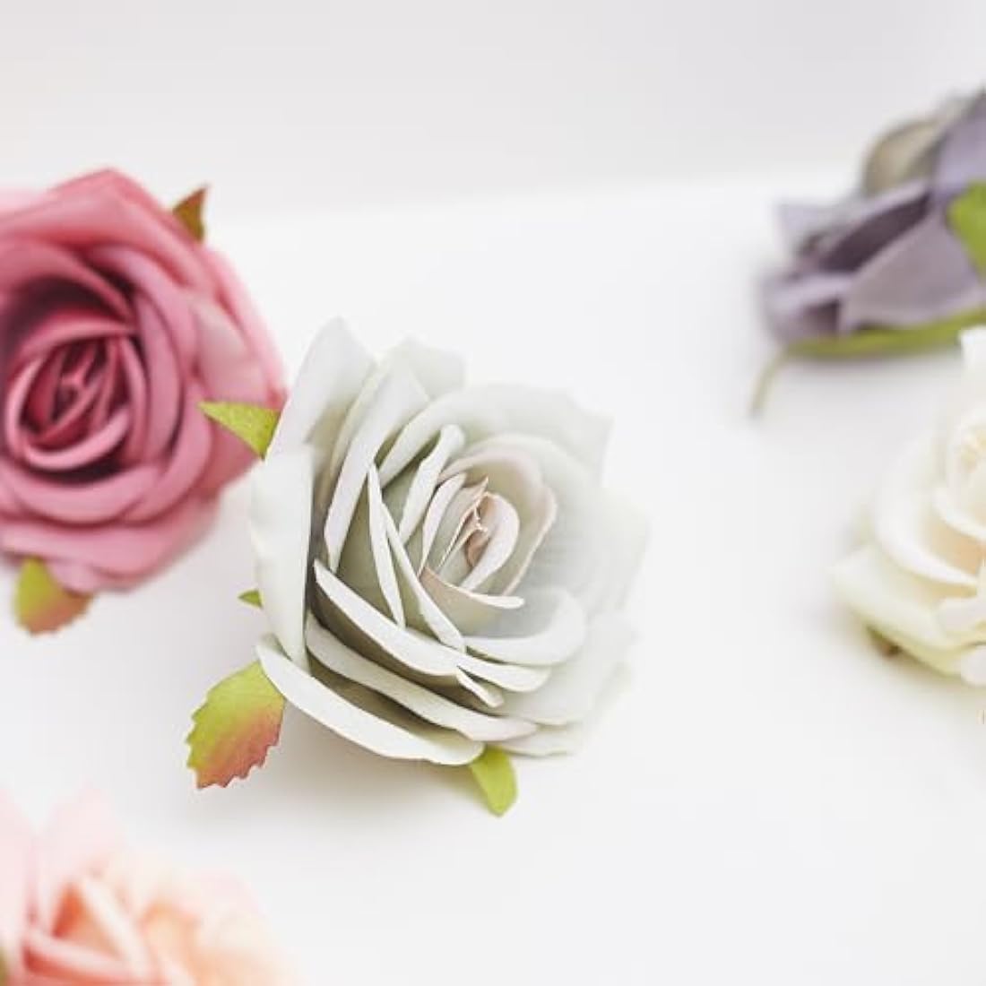 Jolof Store 10-Piece Silk Rose Heads - Realistic DIY Wedding Flowers