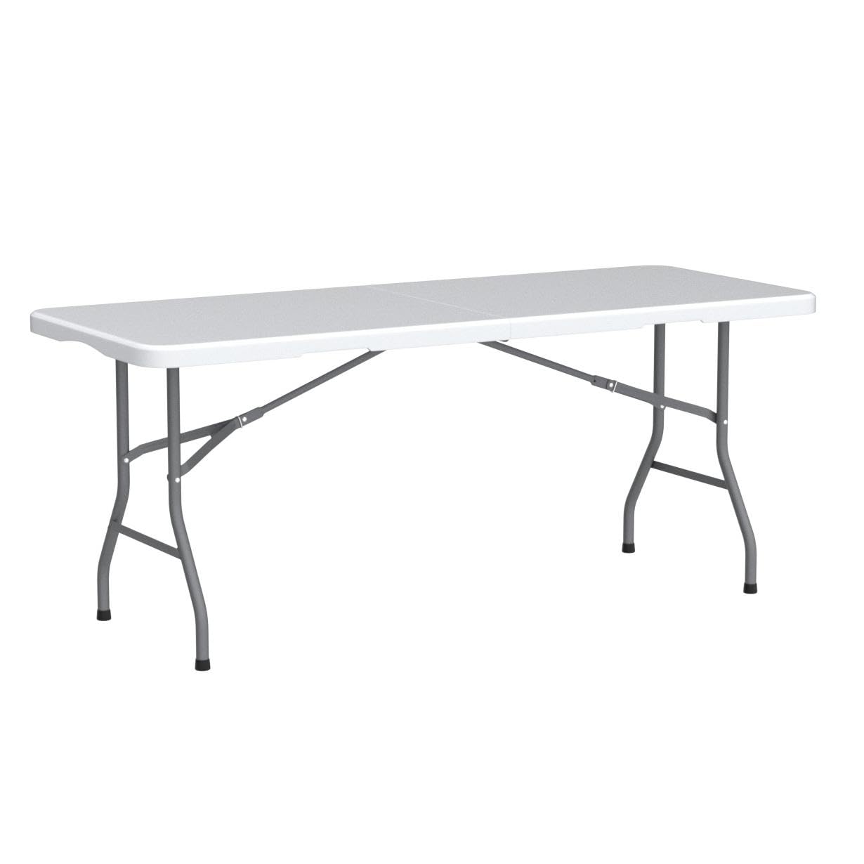 BuildRapido 6ft Folding Trestle Table – Heavy Duty Portable Picnic Table