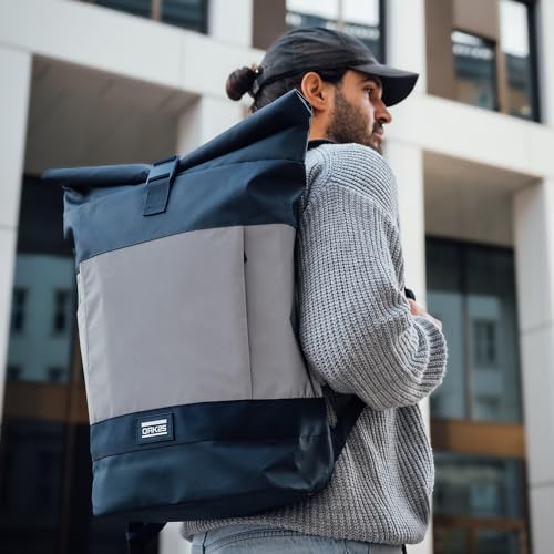 OAK25 Roll Top Backpack – 24L Reflective Laptop Rucksack for Cycling