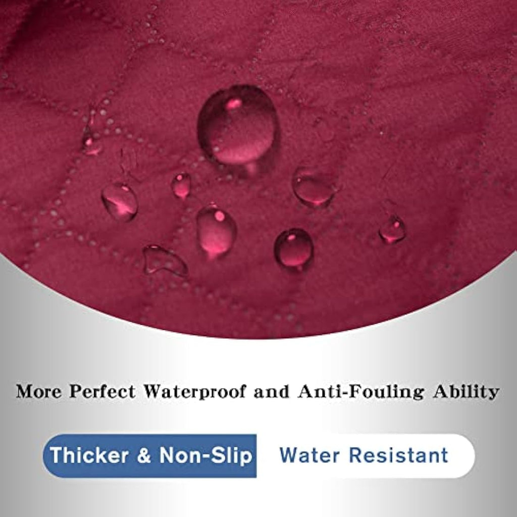 XINEAGE Quilted XL Sofa Cover | Water Resistant 4 Seater Pet Protector - Red