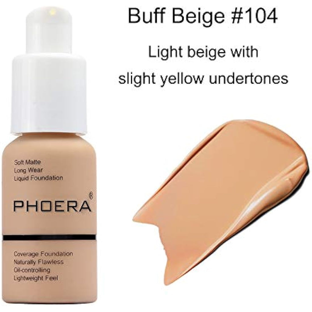 PHOERA Full Coverage Foundation – Soft Matte Oil Control Makeup 30ml