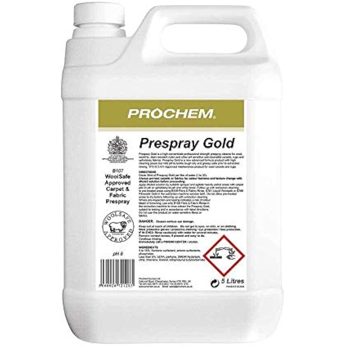 Prochem Prespray Gold: WoolSafe Professional Carpet Cleaning Solution