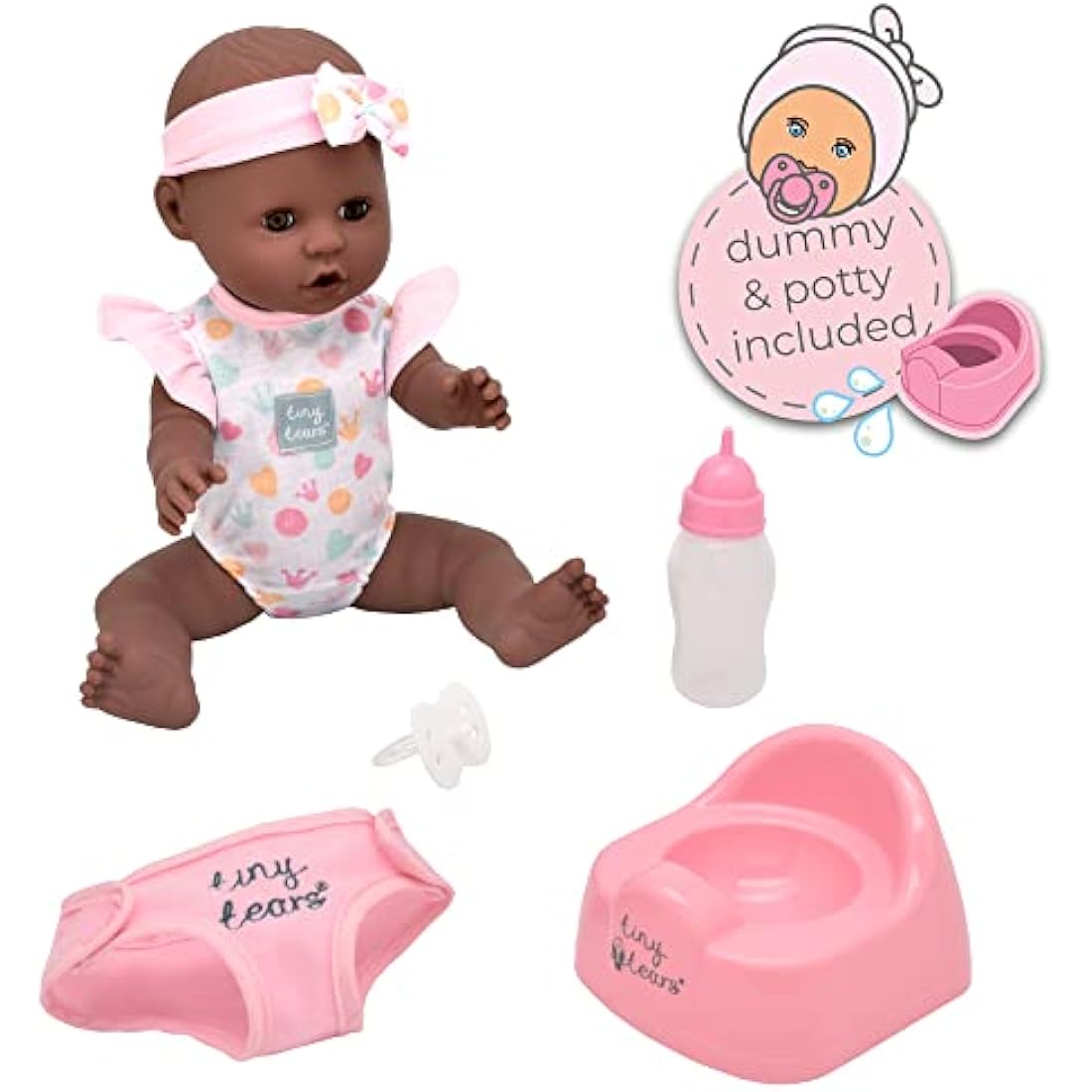 Tiny Tears Baby Classic 38cm Crying and Wetting Doll with Accessories