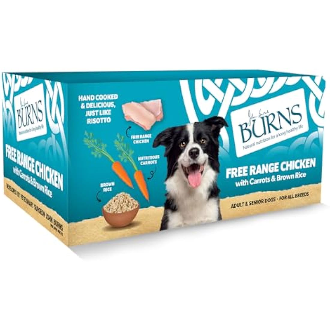 Burns Natural Wet Dog Food - Free Range Chicken & Rice - 12 x 150g